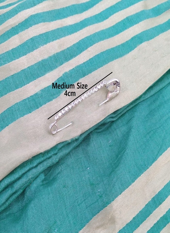 THANUS CRAFT THANU'S CRAFT Stone Safety Saree Pin for Sari Pleats Sewing Jackets Sarees Clothes Dresses Girls & Women - Image 4